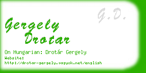 gergely drotar business card