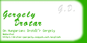 gergely drotar business card